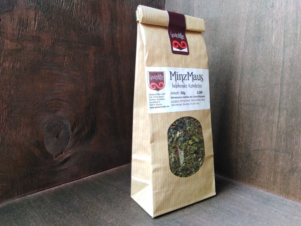 Mint mouse  herbal tea mixture without added flavor